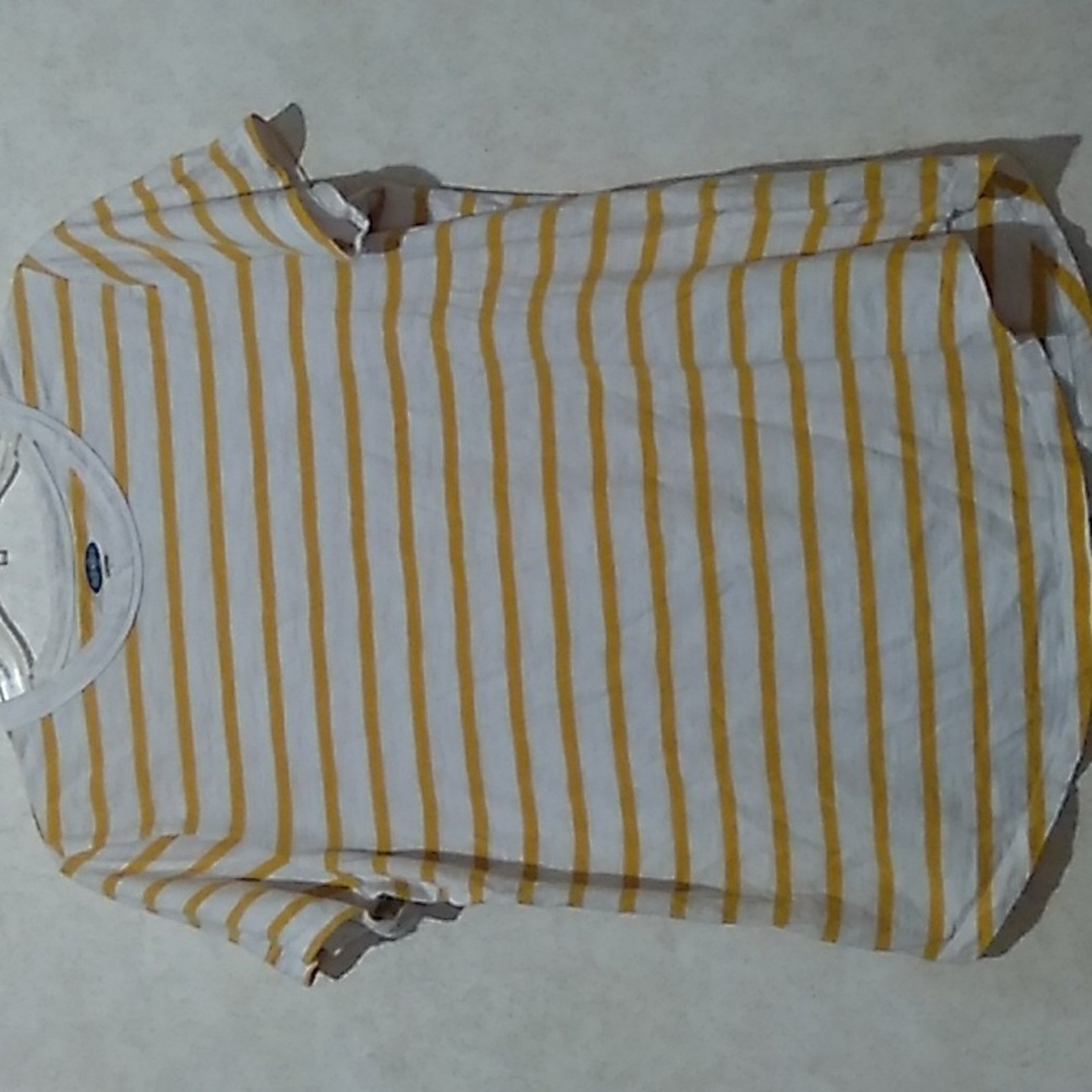 Old Navy size large t-shirts yellow and white stripes